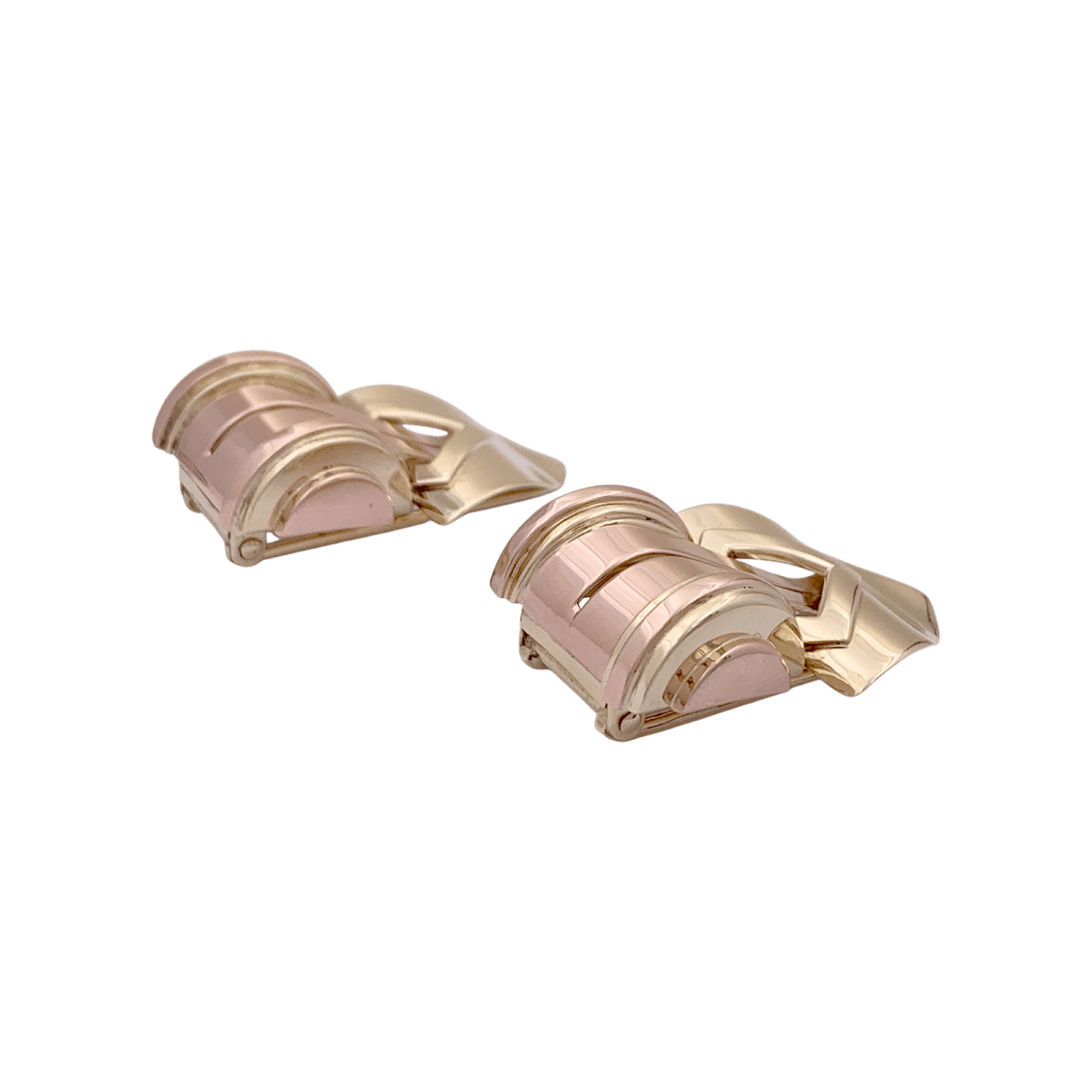 Boucles d'oreilles Clips TIFFANY & CO. en or jaune et or rose - Castafiore