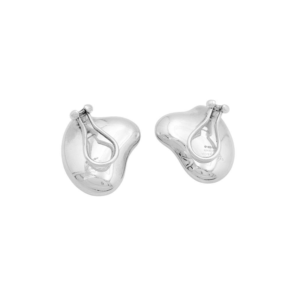 Boucles d'oreilles Clips TIFFANY & CO X ELSA PERETTI "Cœur Bean" en argent - Castafiore