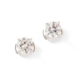 Boucles d'oreilles Clou en or blanc et diamants - Castafiore