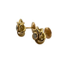 Boucles d'oreilles Clou en or jaune et diamant - Castafiore