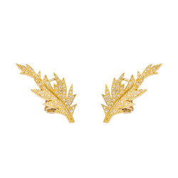 Boucles d'oreilles Clou en or jaune et diamant - Castafiore