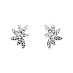 Boucles d'oreilles Clous en or blanc et diamant - Castafiore