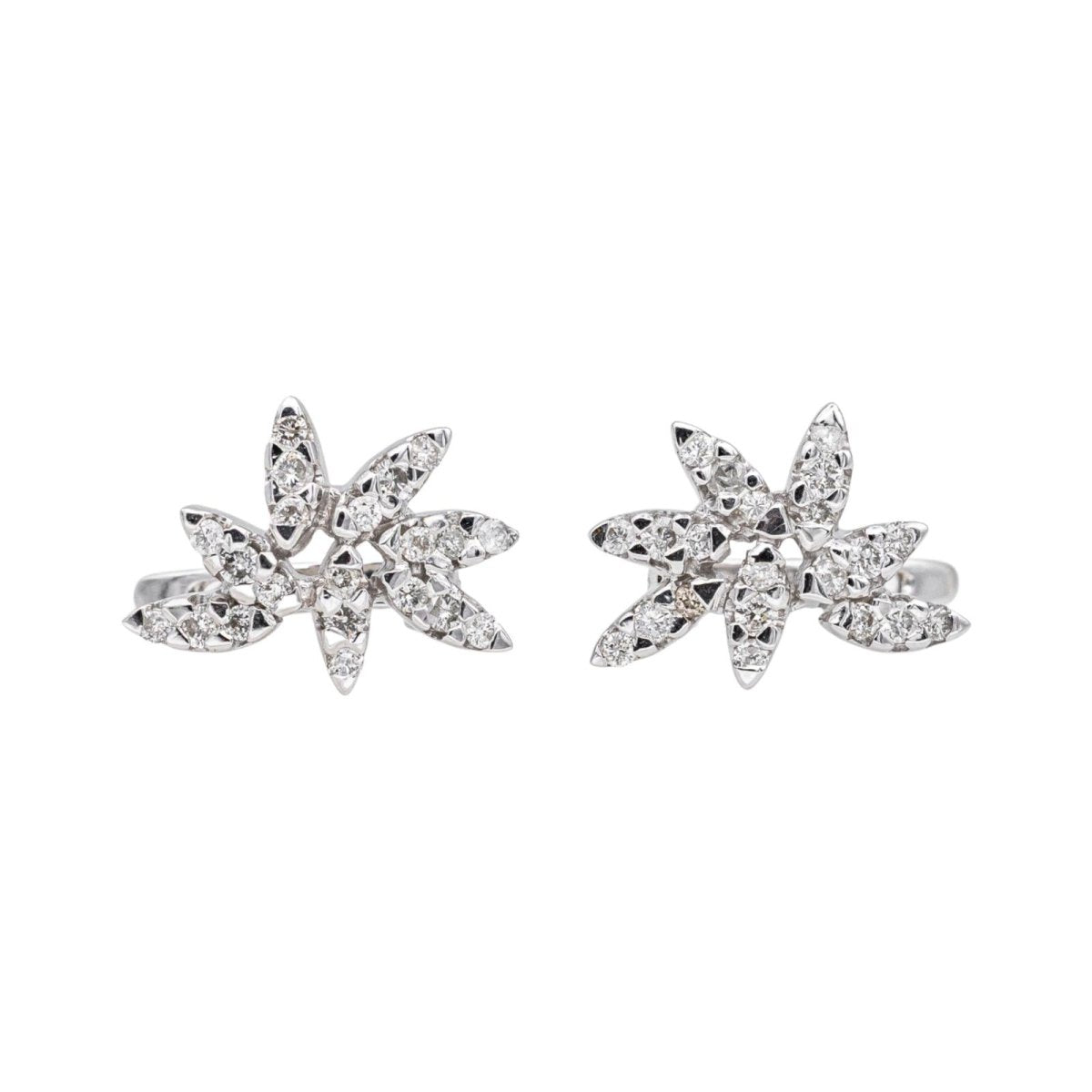 Boucles d'oreilles Clous en or blanc et diamant - Castafiore