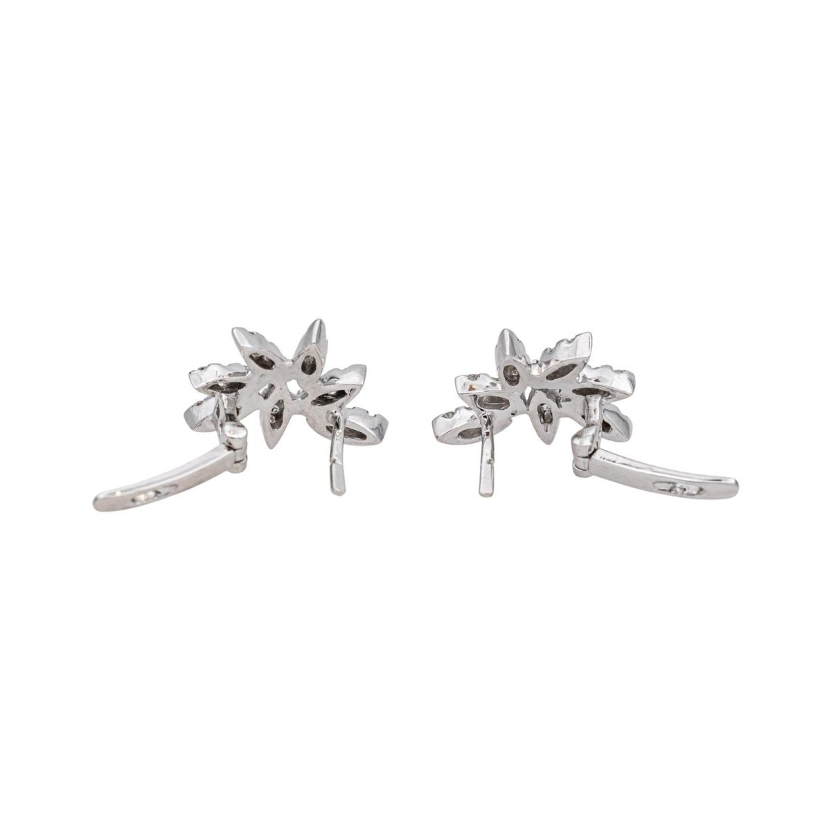 Boucles d'oreilles Clous en or blanc et diamant - Castafiore