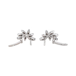 Boucles d'oreilles Clous en or blanc et diamant - Castafiore