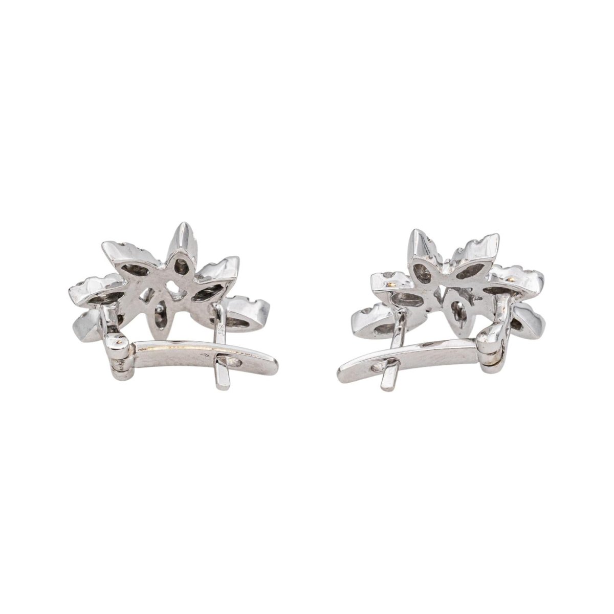 Boucles d'oreilles Clous en or blanc et diamant - Castafiore