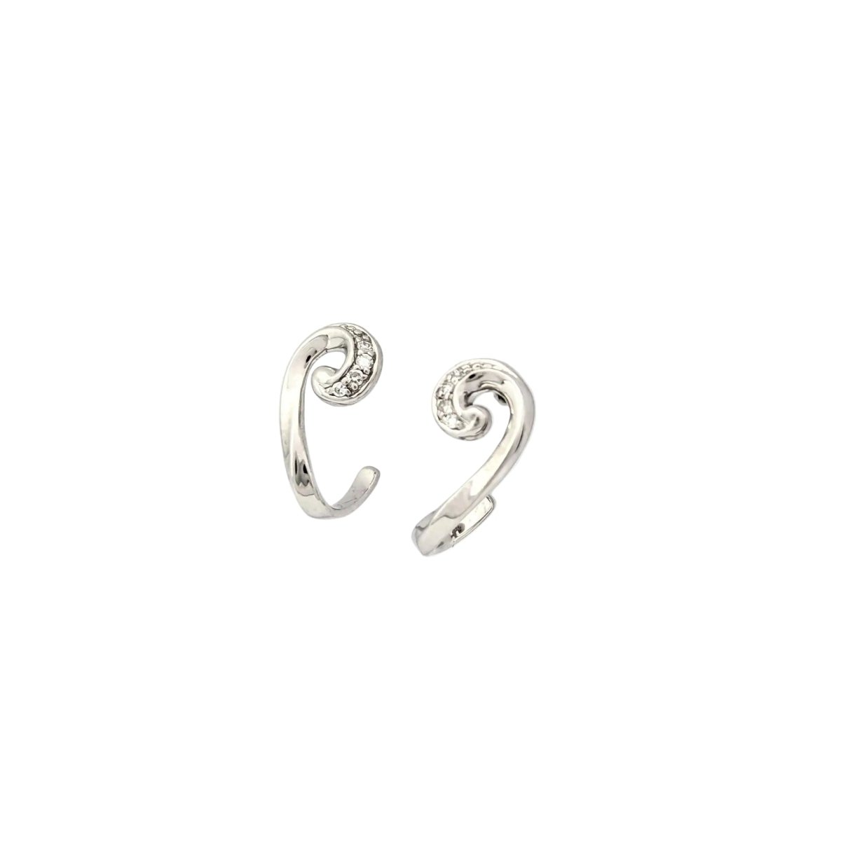 Boucles d'oreilles Clous en or blanc et diamants - Castafiore