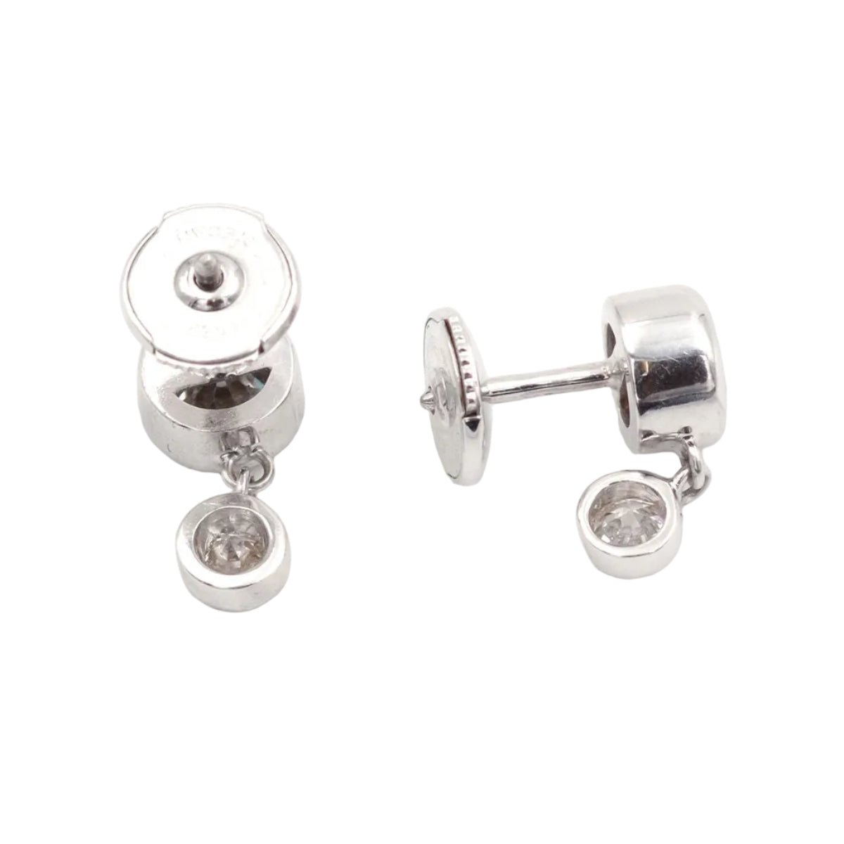 Boucles d'oreilles Clous en or blanc et diamants - Castafiore