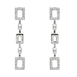 Boucles d'oreilles Clous en or blanc et diamants - Castafiore