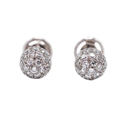 Boucles d'oreilles Clous en or blanc et diamants - Castafiore
