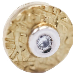 Boucles d'oreilles Clous en or jaune, or blanc et diamants - Castafiore