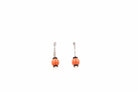 Boucles d'oreilles corail onyx et diamants - Castafiore