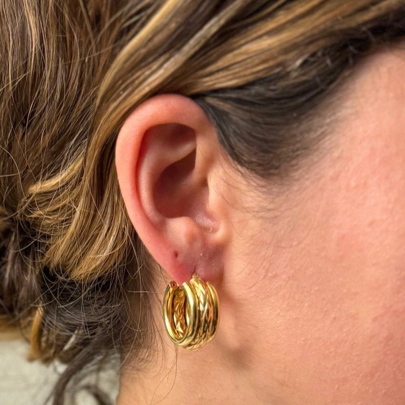 Boucles d'oreilles Créole en or jaune - Castafiore