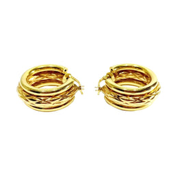 Boucles d'oreilles Créole en or jaune - Castafiore