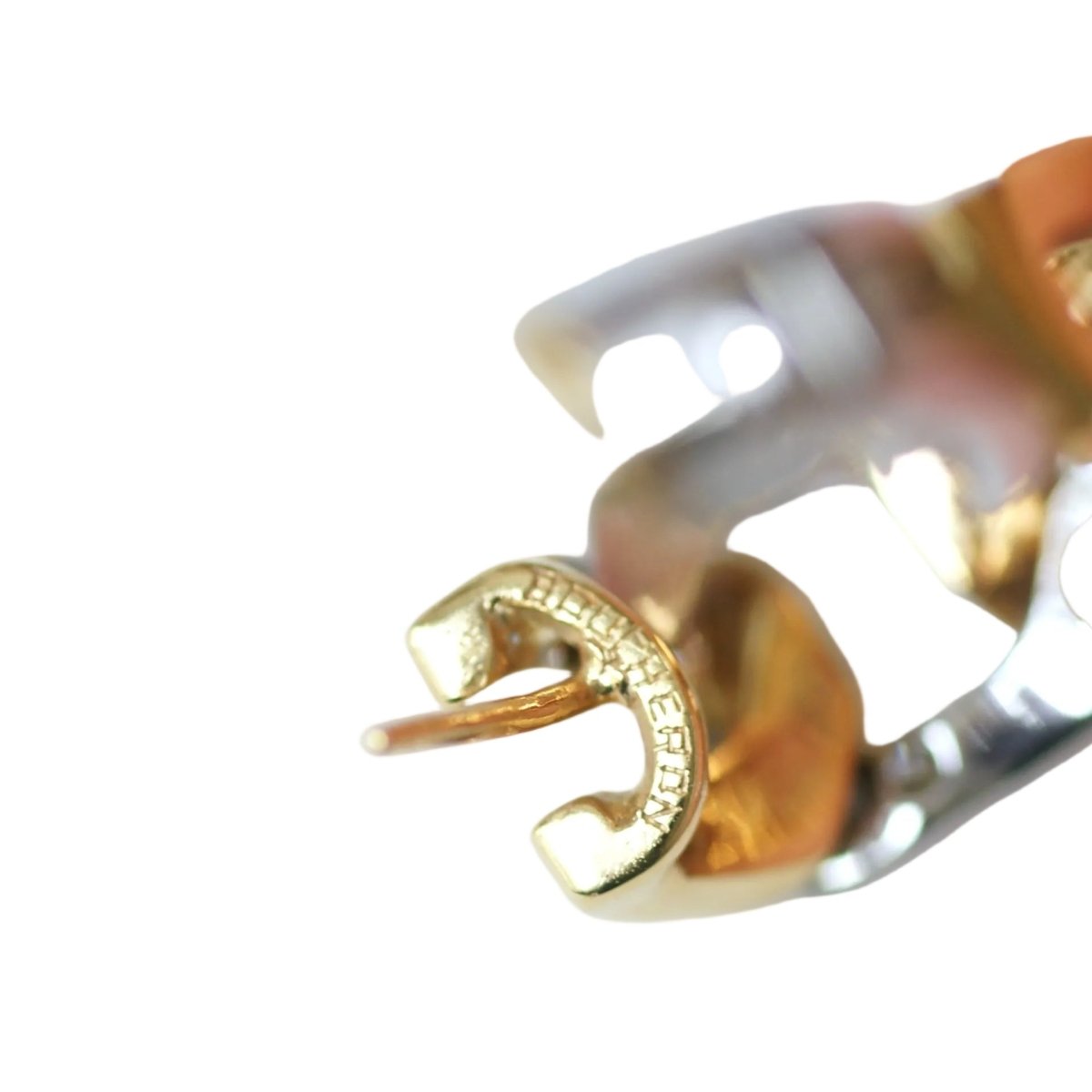 Boucles d'oreilles Créoles BOUCHERON en or jaune, or blanc et diamants - Castafiore