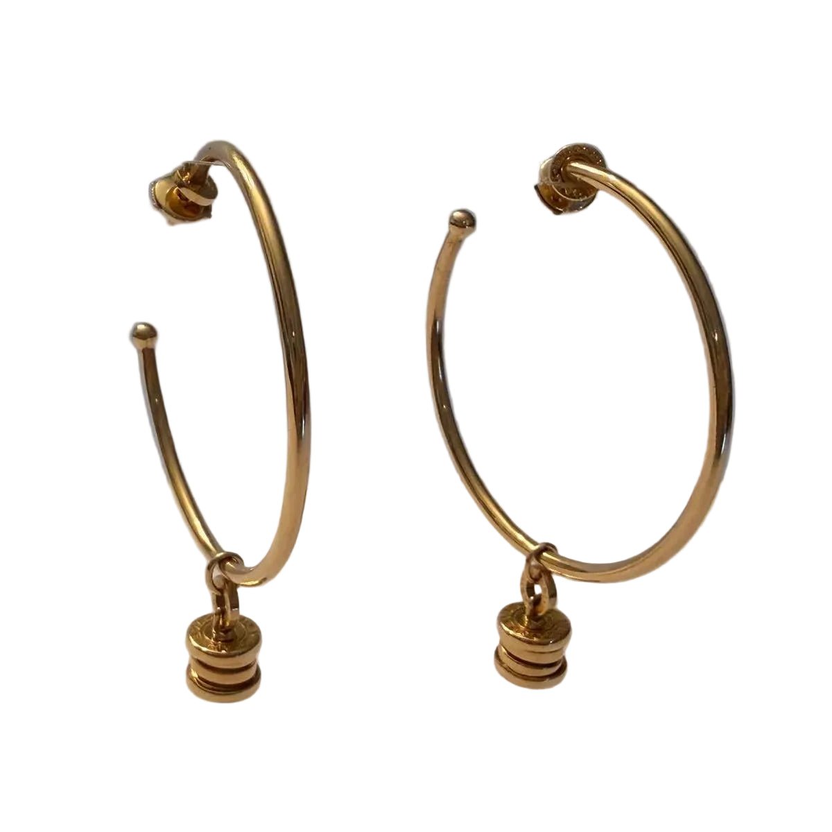 Boucles d'oreilles Créoles BULGARI "B.Zero1" en or jaune - Castafiore
