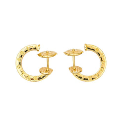 Boucles d'oreilles Créoles BULGARI "B.Zéro1 en or jaune et diamants - Castafiore