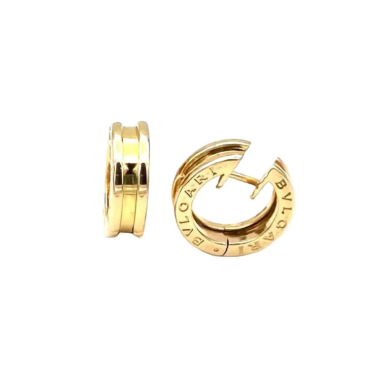 Boucles d'oreilles Créoles BULGARI "B.Zéro1" en or rose - Castafiore