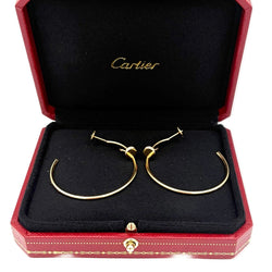 Boucles d'oreilles Créoles CARTIER "Juste un clou" GM en or rose et diamants - Castafiore