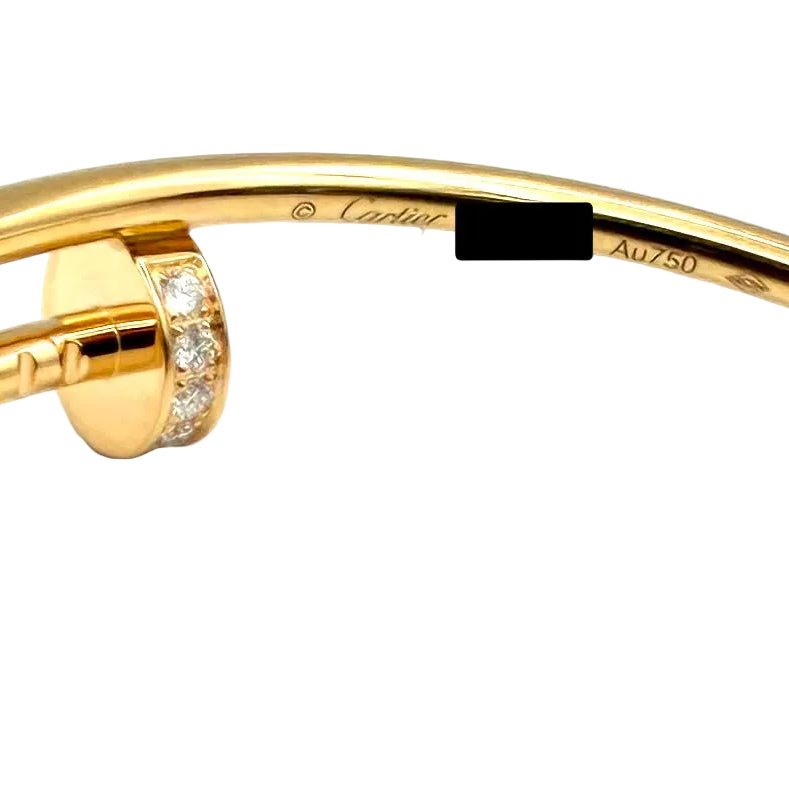 Boucles d'oreilles Créoles CARTIER "Juste un clou" GM en or rose et diamants - Castafiore