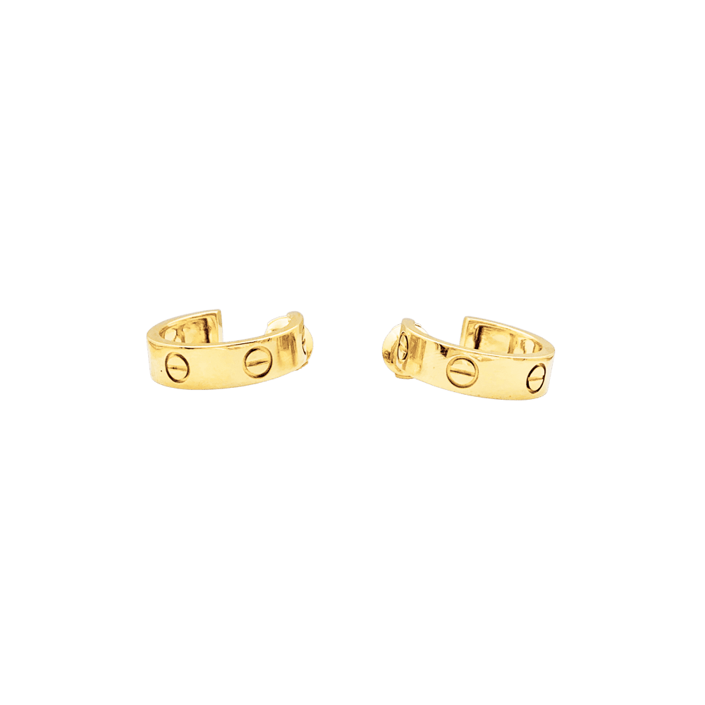 Boucles d'oreilles Créoles CARTIER "Love" en or jaune - Castafiore