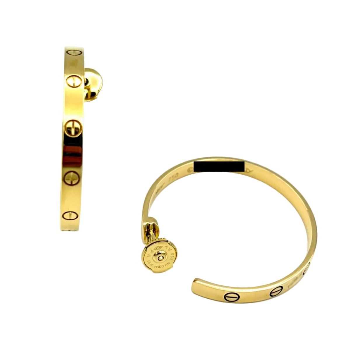Boucles d'oreilles Créoles CARTIER "Love" en or jaune - Castafiore