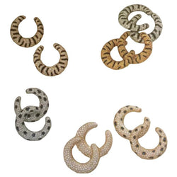 Boucles d'oreilles Créoles CARTIER "Panthère" en platine, saphirs et diamants - Castafiore