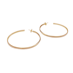 Boucles d'oreilles Créoles CARTIER "Trinity" en or jaune, or blanc et or rose - Castafiore
