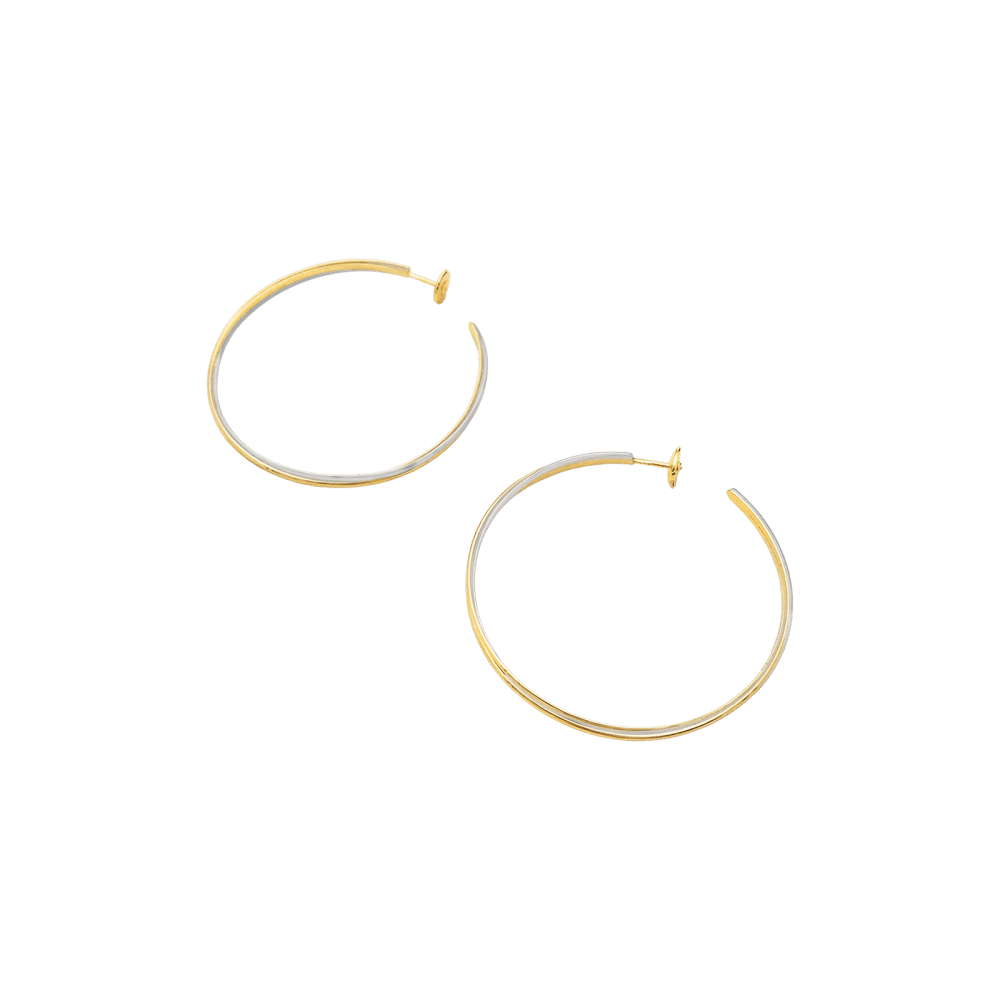 Boucles d'oreilles Créoles CARTIER "Trinity" en or jaune, or blanc et or rose - Castafiore
