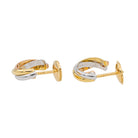 Boucles d'oreilles Créoles CARTIER "Trinity" en trois ors - Castafiore