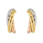 Boucles d'oreilles Créoles CARTIER "Trinity" en trois ors - Castafiore