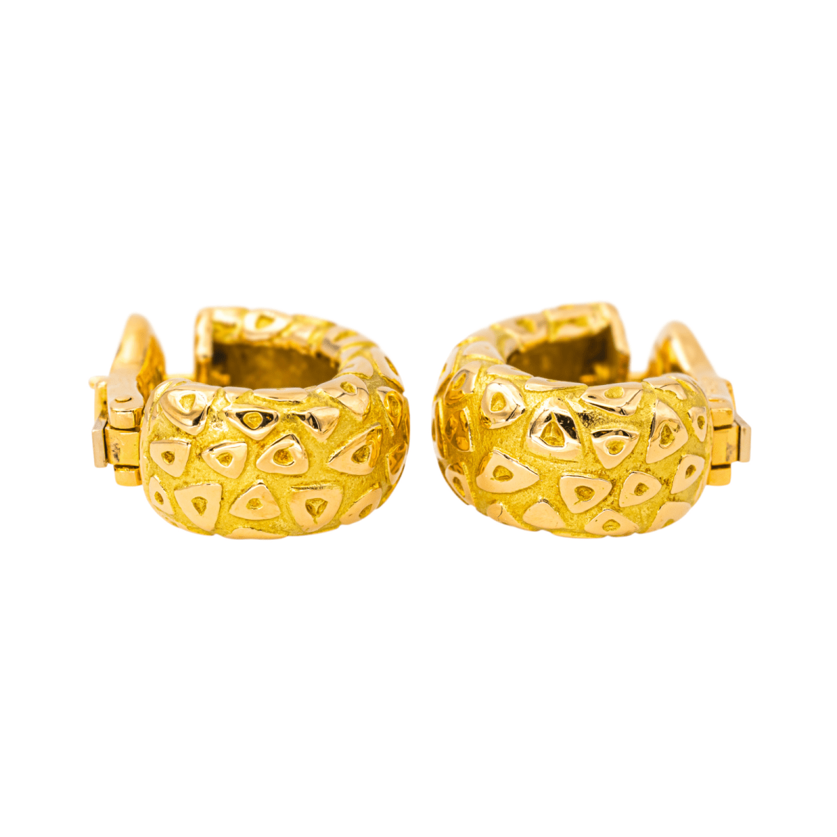 Boucles d'oreilles Créoles CHAUMET en or jaune - Castafiore