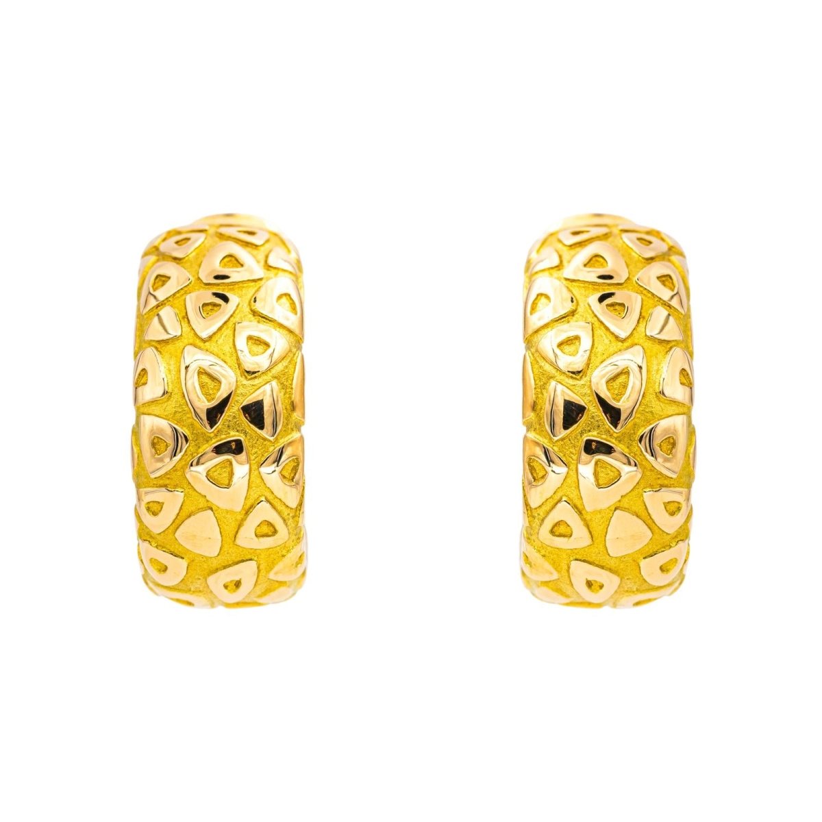 Boucles d'oreilles Créoles CHAUMET en or jaune - Castafiore