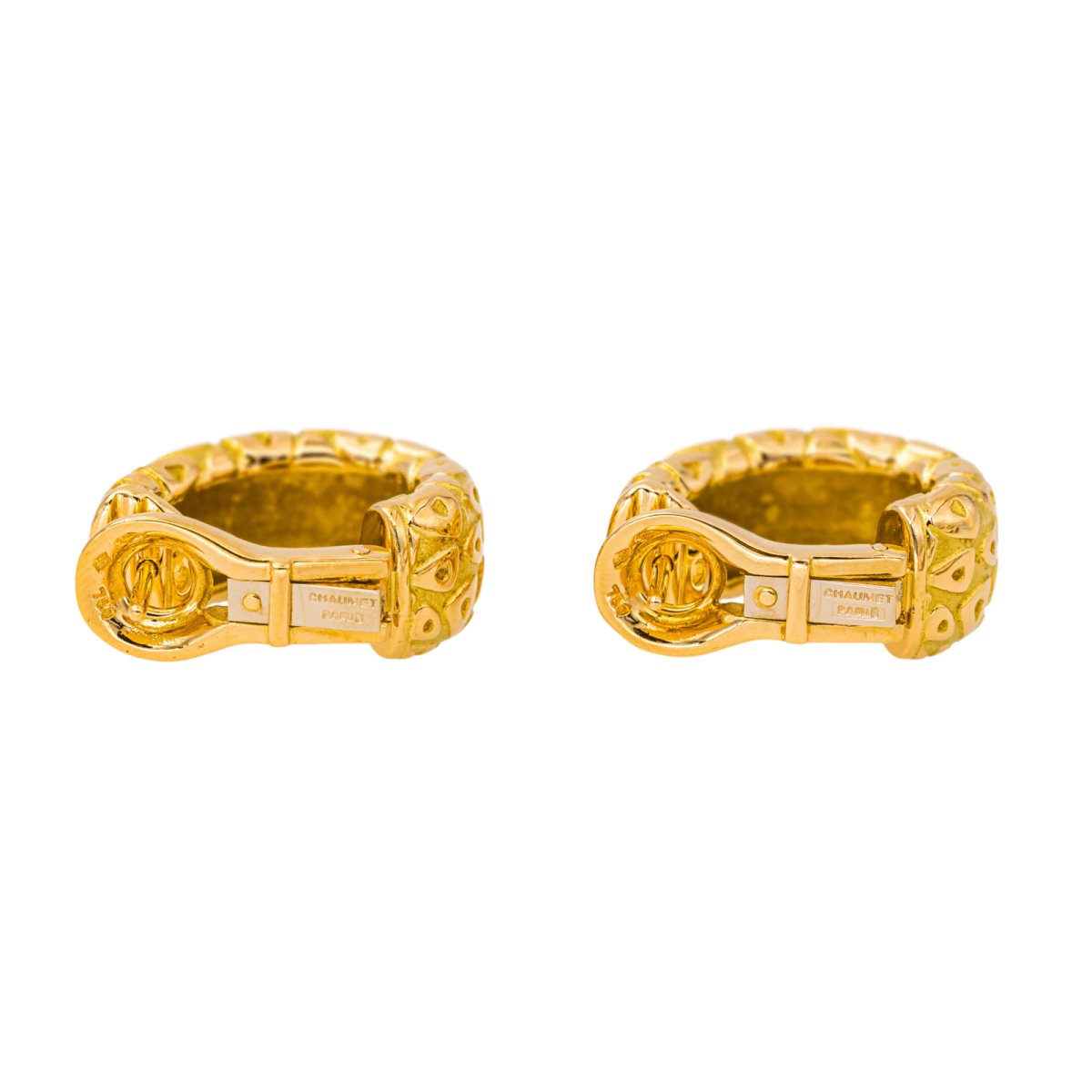 Boucles d'oreilles Créoles CHAUMET en or jaune - Castafiore