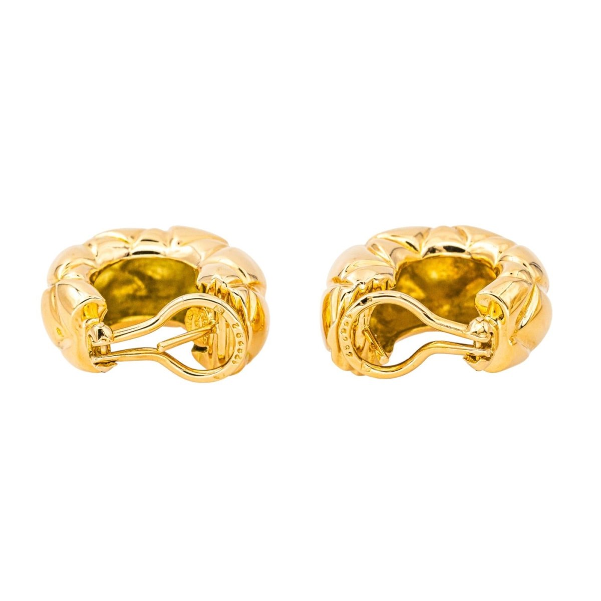 Boucles d'oreilles Créoles CHAUMET en or jaune - Castafiore