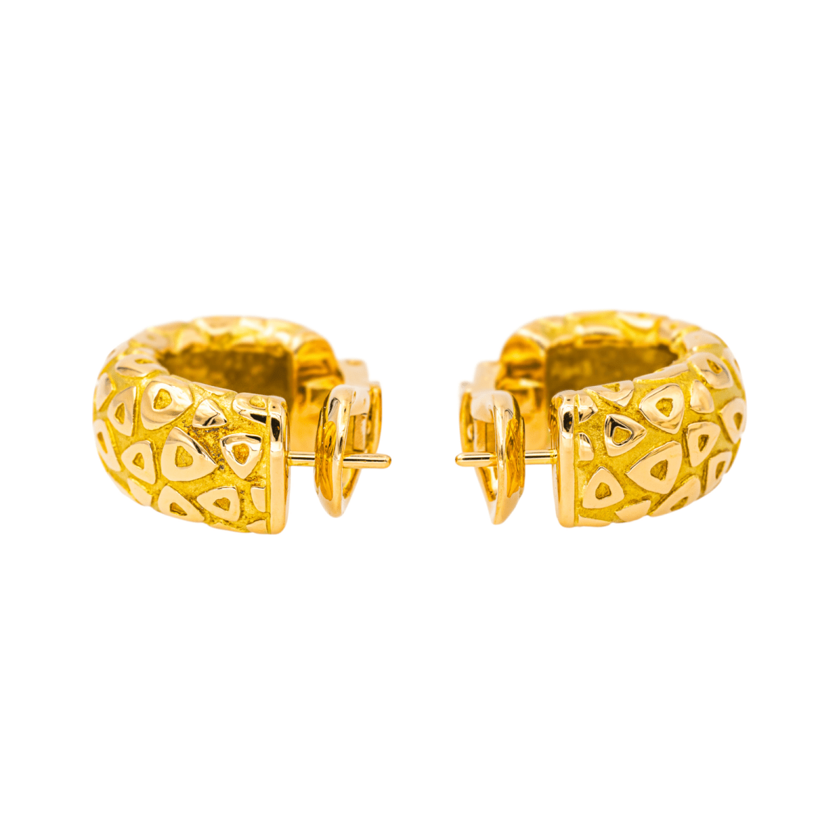 Boucles d'oreilles Créoles CHAUMET en or jaune - Castafiore