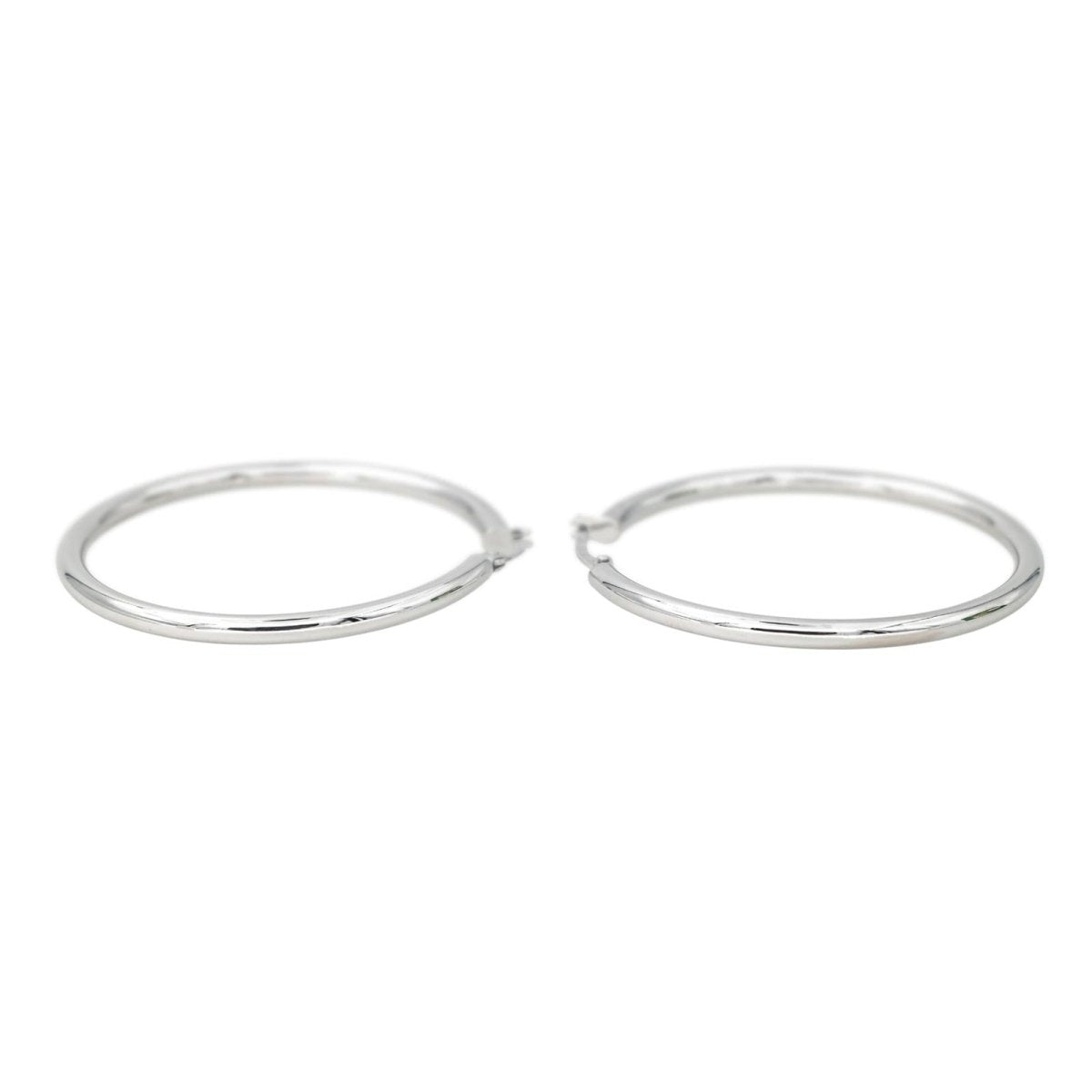 Boucles d'oreilles Créoles en or blanc - Castafiore