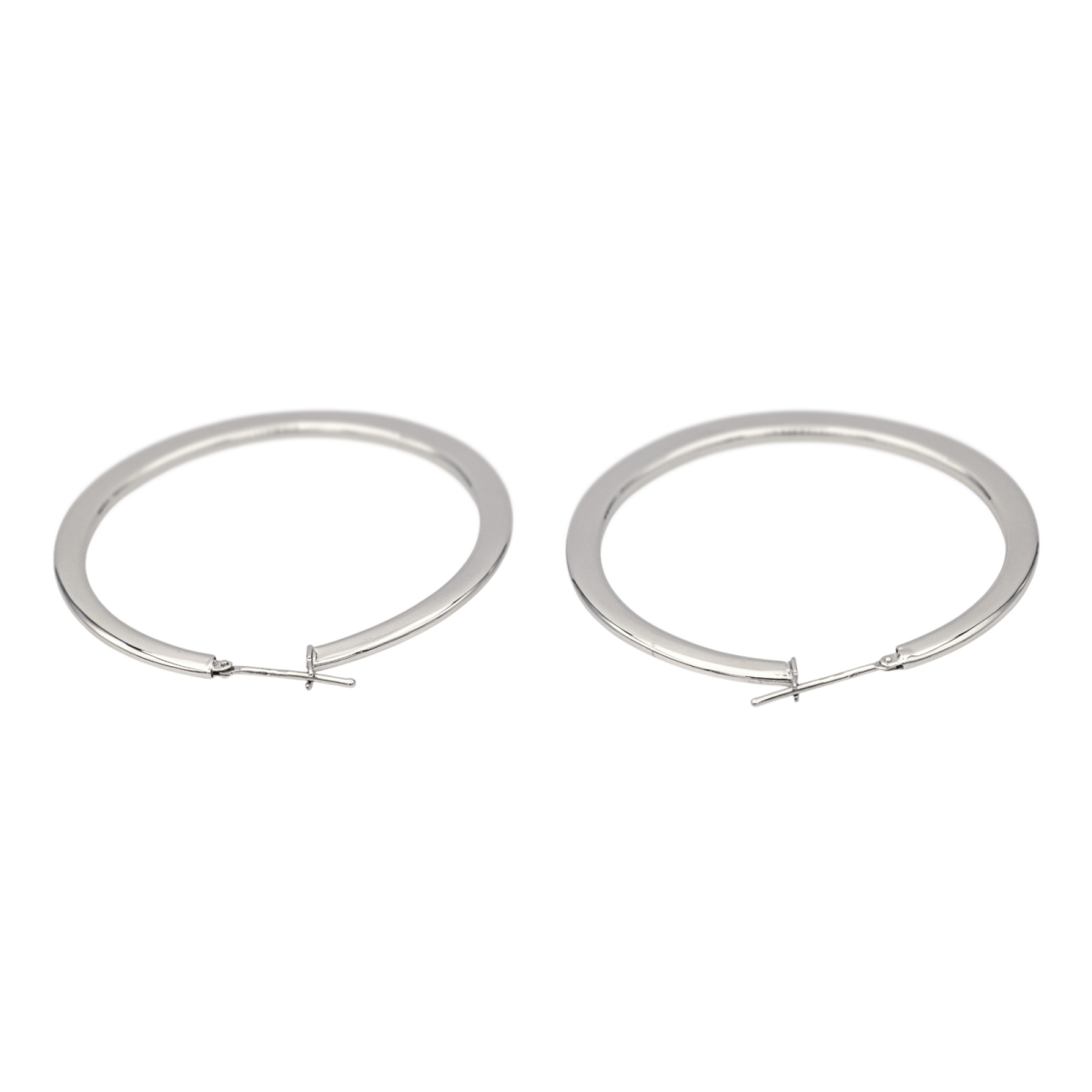 Boucles d'oreilles Créoles en or blanc - Castafiore