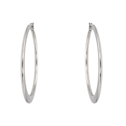 Boucles d'oreilles Créoles en or blanc - Castafiore