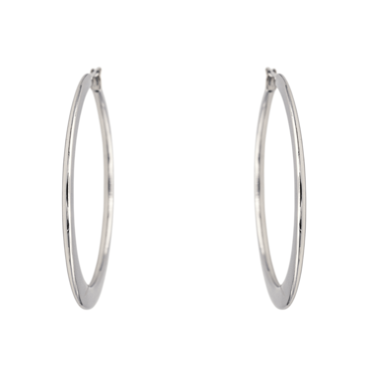 Boucles d'oreilles Créoles en or blanc - Castafiore