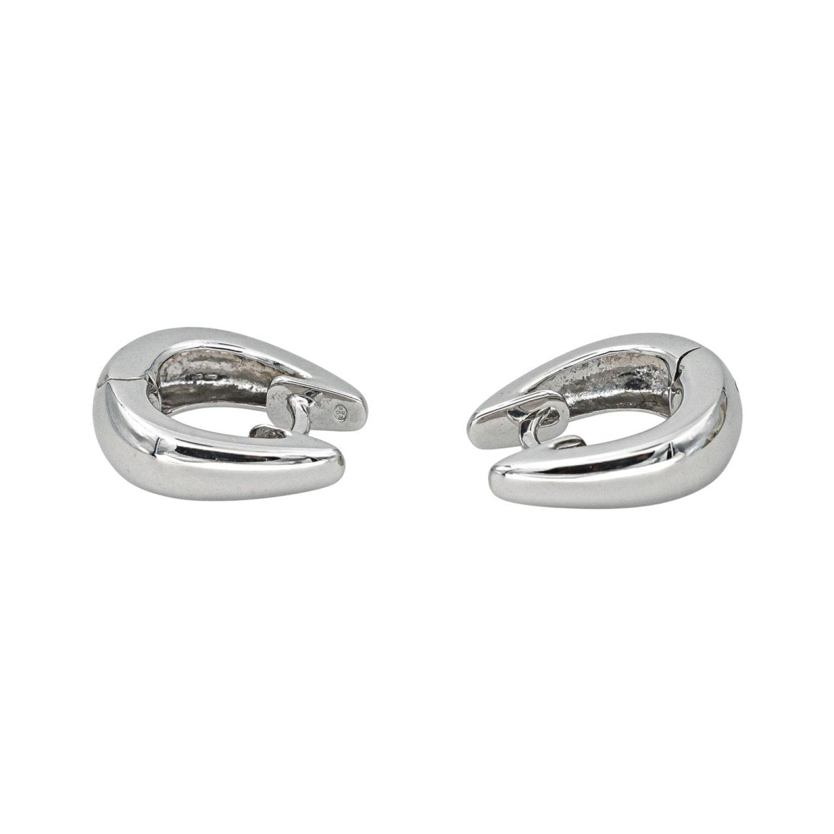 Boucles d'oreilles Créoles en or blanc - Castafiore