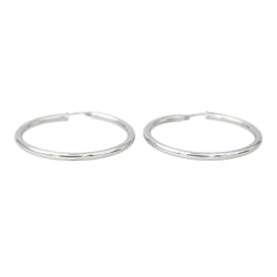 Boucles d'oreilles Créoles en or blanc - Castafiore