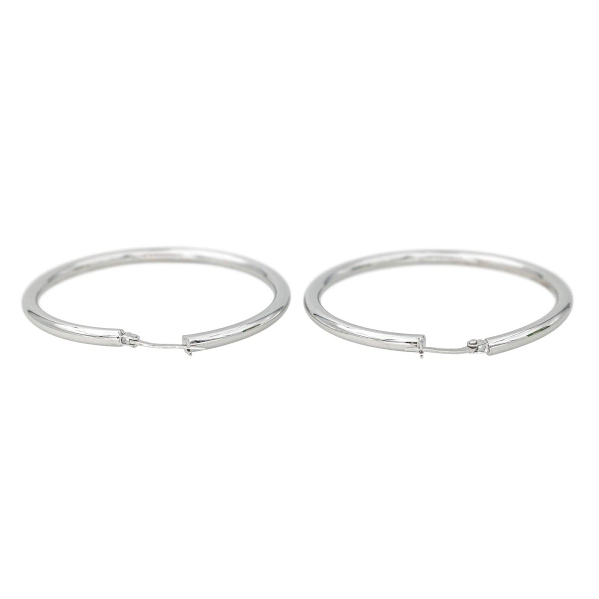 Boucles d'oreilles Créoles en or blanc - Castafiore