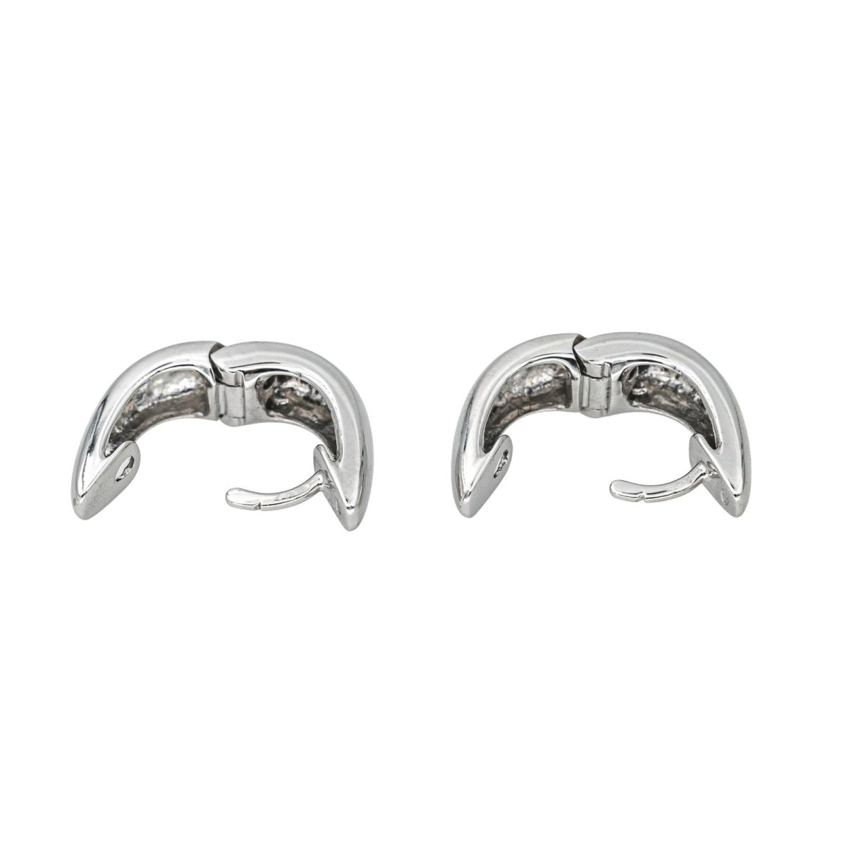 Boucles d'oreilles Créoles en or blanc - Castafiore