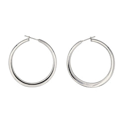 Boucles d'oreilles Créoles en or blanc - Castafiore