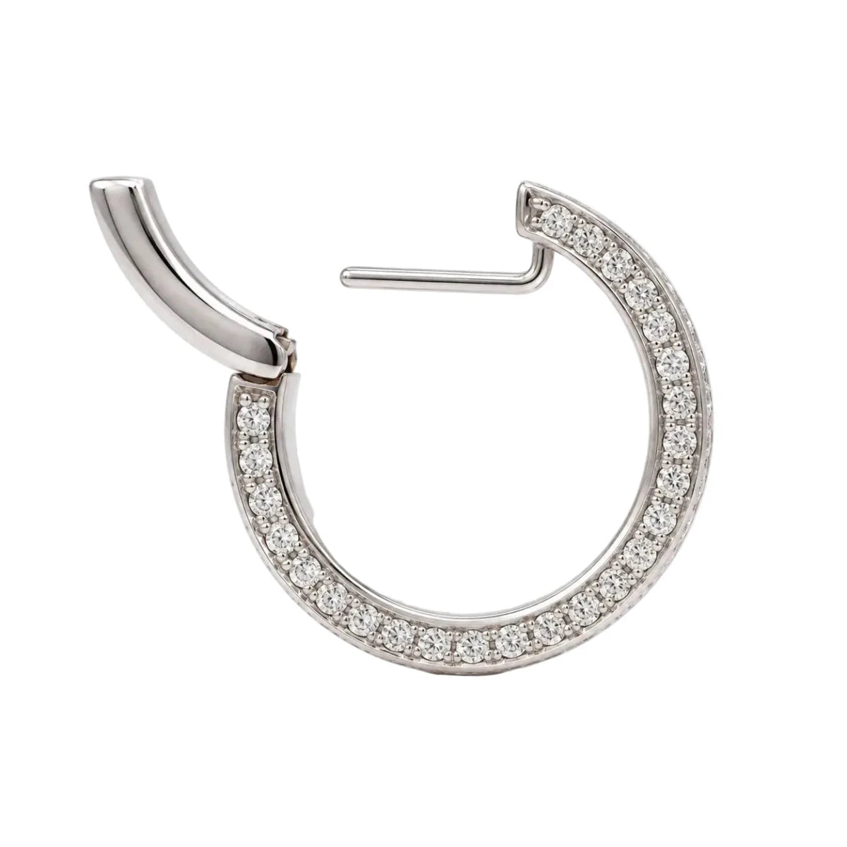 Boucles d’oreilles Créoles en or blanc et diamants - Castafiore