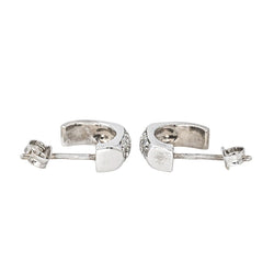 Boucles d'oreilles Créoles en or blanc et diamants - Castafiore