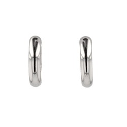 Boucles d'oreilles Créoles en or blanc et diamants - Castafiore