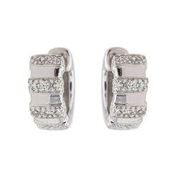 Boucles d'oreilles Créoles en or blanc et diamants - Castafiore