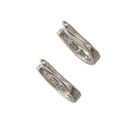 Boucles d'oreilles Créoles en or blanc et diamants - Castafiore